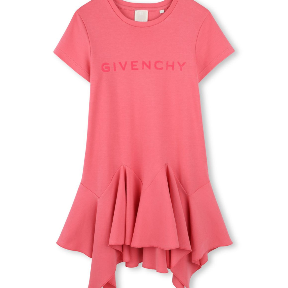 Abito leggero per bambina Givenchy Kids rosa con caratteristico motivo 4G H30775 488 GIVENCHY KIDS
