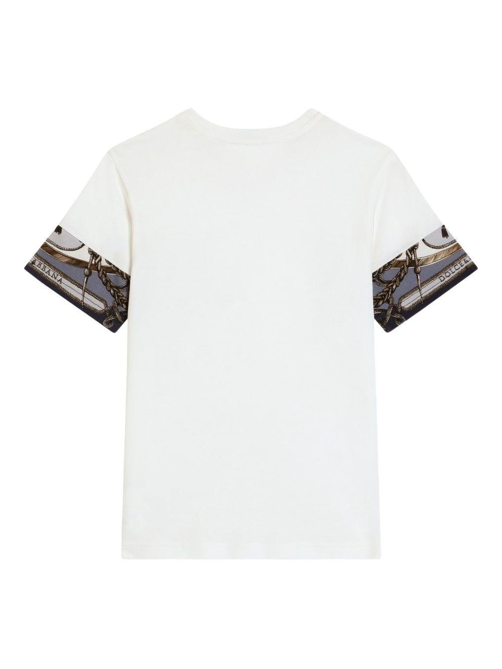 T-shirt per bambino Dolce & Gabbana Kids bianca con tasca applicata L4JTJV II7JW HT5XB DOLCE & GABBANA KIDS