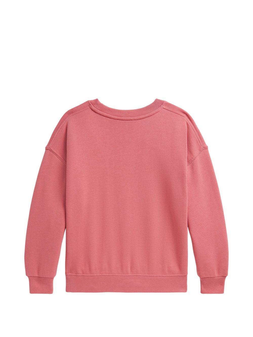 Felpa per bambina Polo Ralph Lauren Kids rosa con stampa Polo Bear 312A11783 001 Ralph Lauren kids