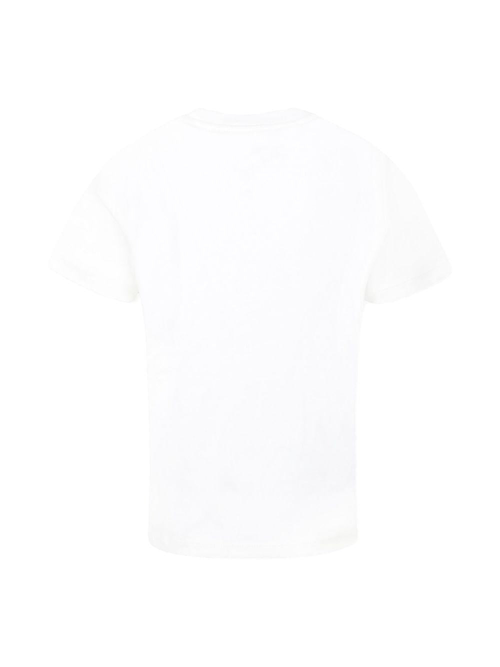 T-shirt per bambino Emporio Armani Kids bianca con logo sul davanti EB000421 AF15013 M0134 EMPORIO ARMANI KIDS