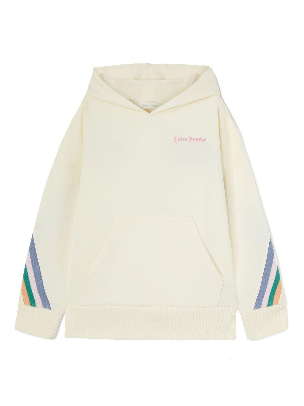 Felpa per bambina Palm Angels Kids beige con cappuccio PGBB016S25FLE001 043B PALM ANGELS KIDS