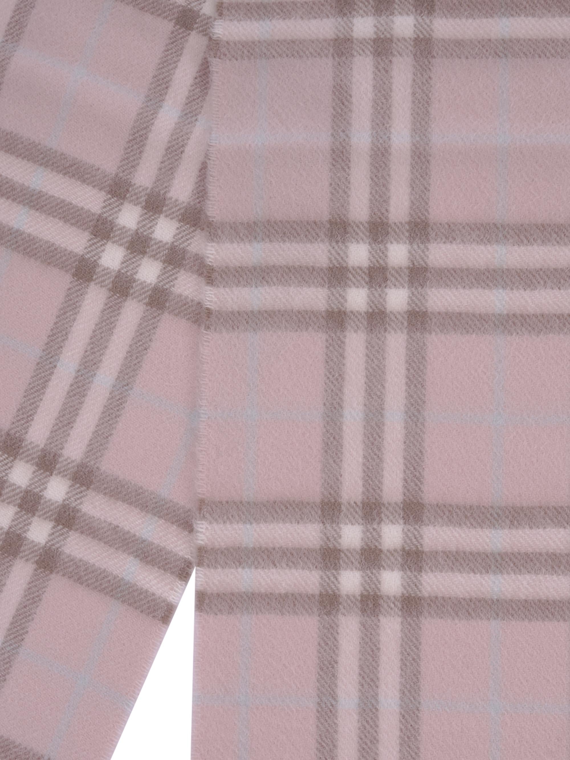 Sciarpa per bambina Burberry Kids rosa con frange 8117613 C4170 BURBERRY KIDS