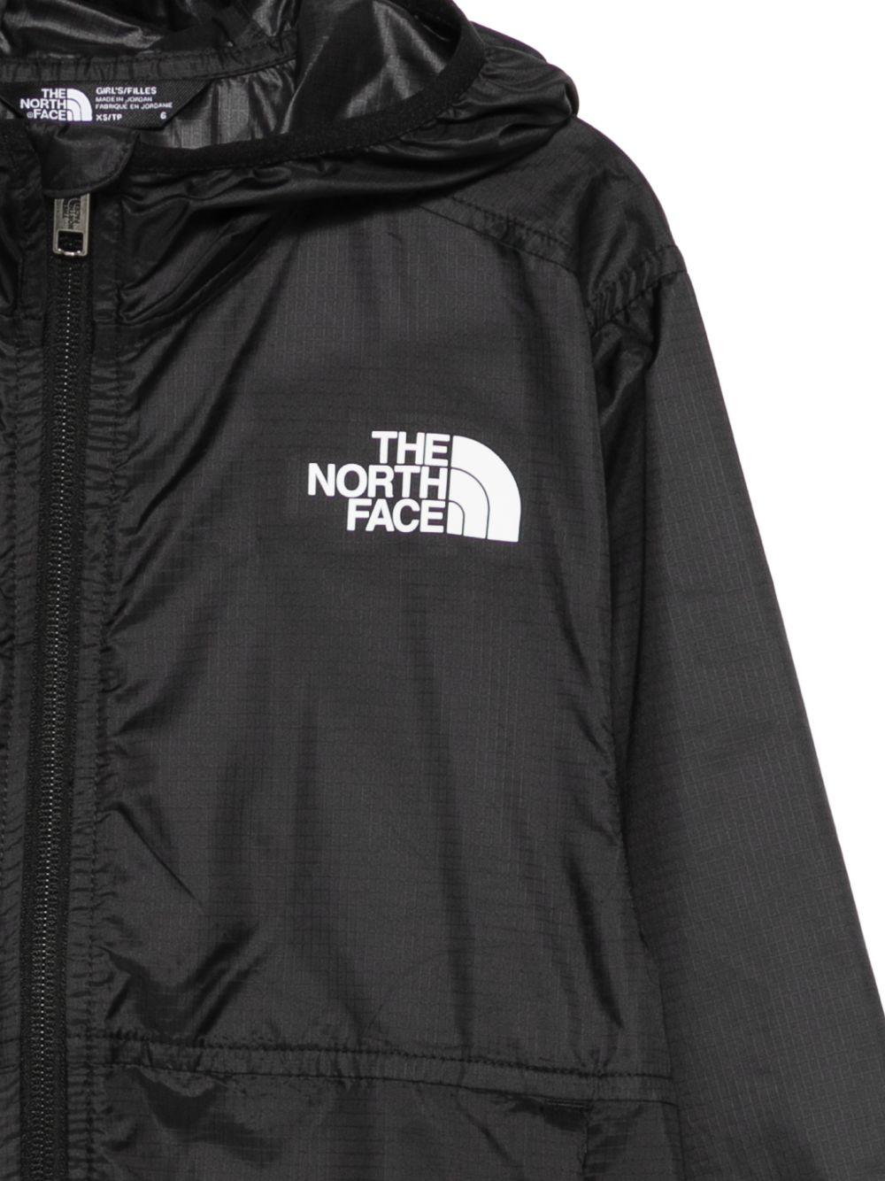 Giacca a vento Cyclone per bambina The North Face Kids nera con logo sul davanti NF0A8ANN JK31 THE NORTH FACE KIDS