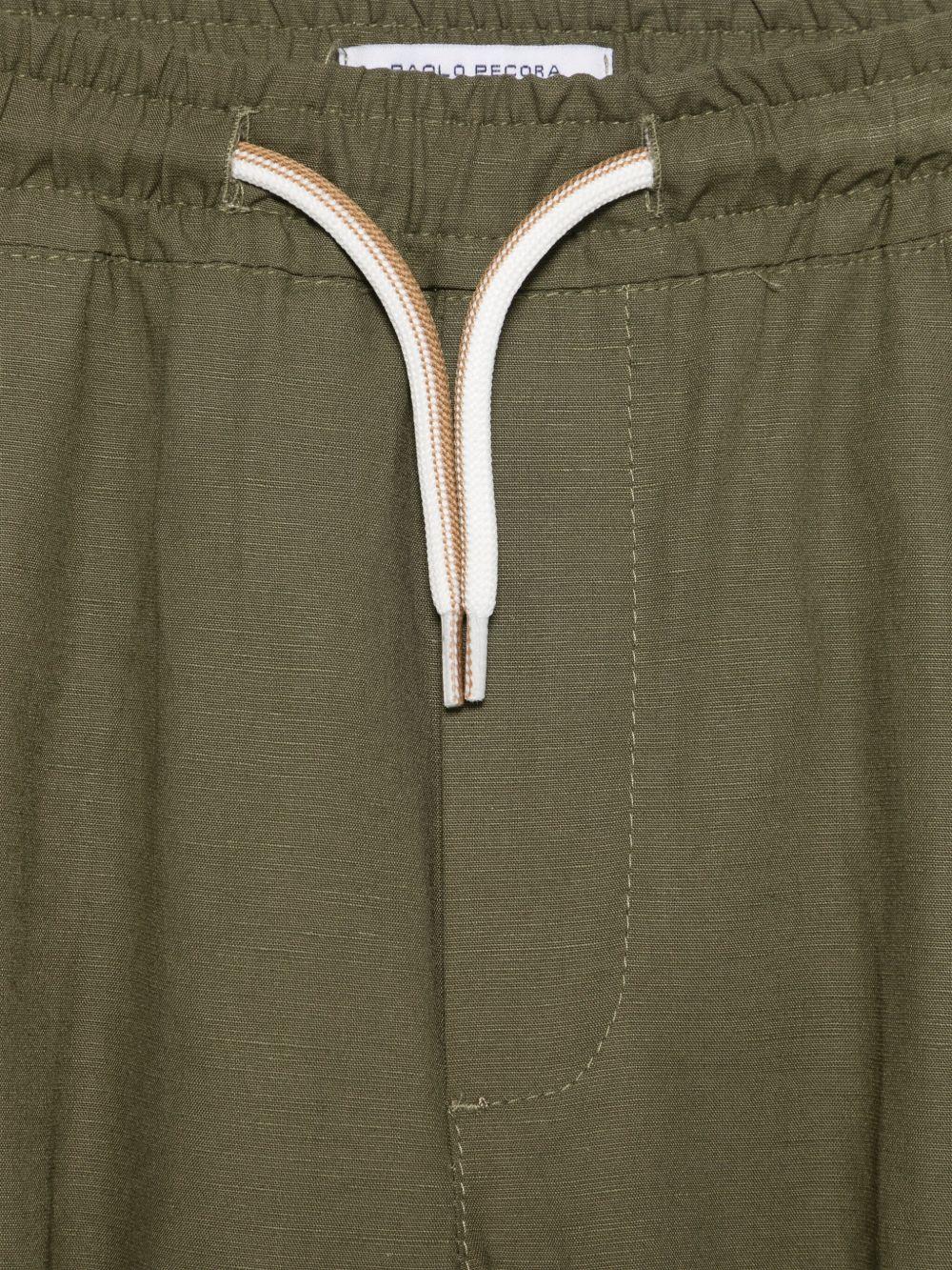 Cargo in cotone per bambino Paolo Pecora Kids verde con coulisse PP4006 OLIVA PAOLO PECORA KIDS
