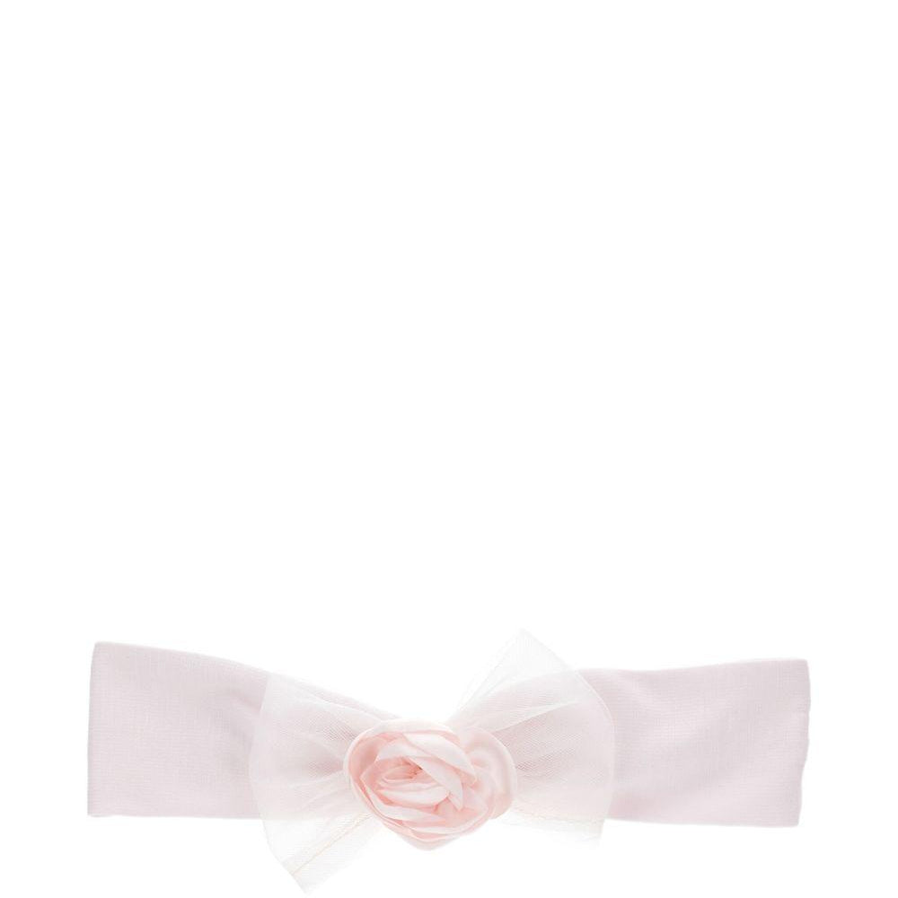 Fascia per neonata Monnalisa rosa con decorazione a fiori 73F007 6207 0091 MONNALISA