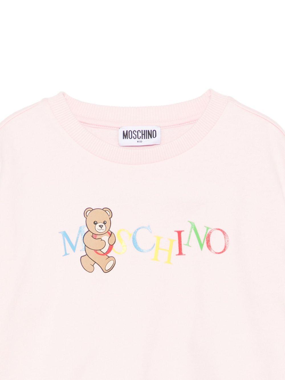 Felpa per bambina Moschino Kids rosa con ruches HDF06DLCA60 50209 MOSCHINO KIDS