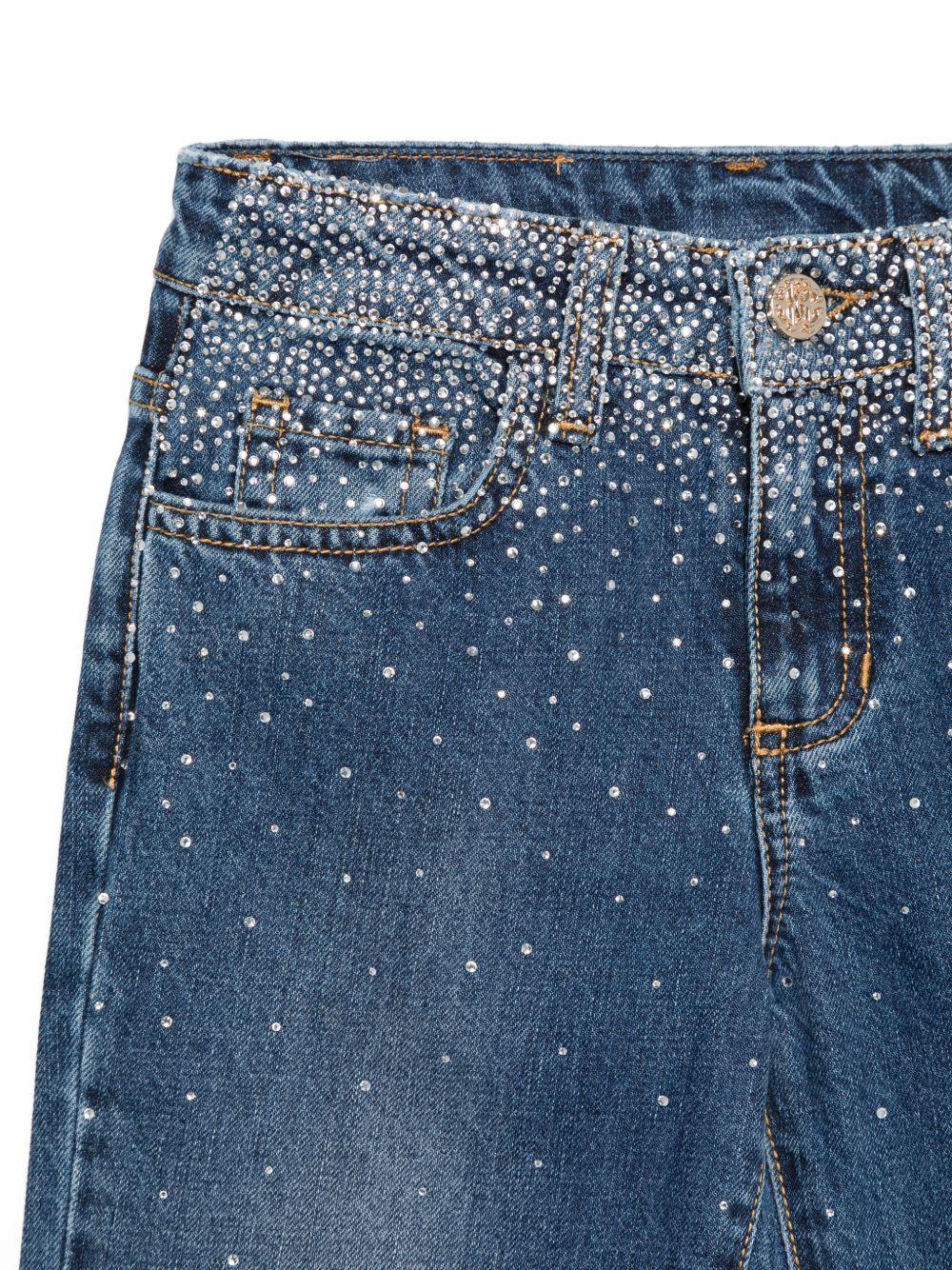 Jeans per bambina Roberto Cavalli Kids denim con logo sul retro CGP26051JE D.BLUE MED ROBERTO CAVALLI KIDS