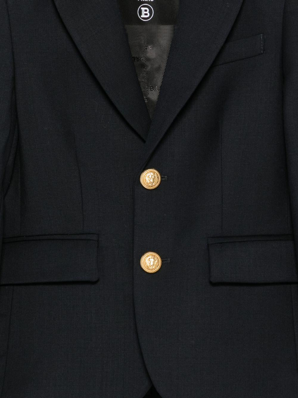 Blazer per bambino Balmain Kids blu scuro con bottoni BY2P14 I0196 621OR BALMAIN KIDS