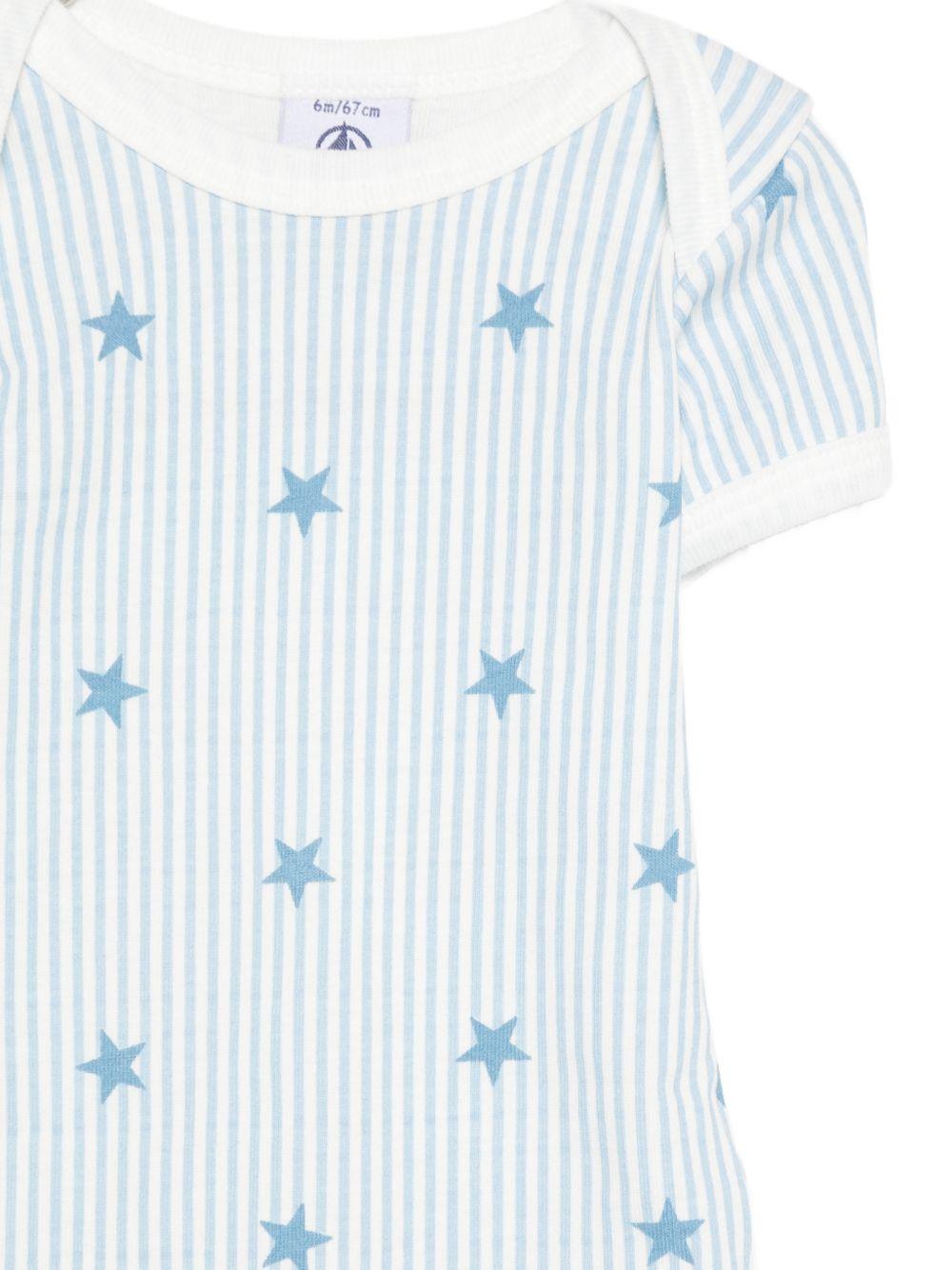 Set di tre body per neonato Petit Bateau multicolore con motivo stelle A0GYC 00 PETIT BATEAU KIDS