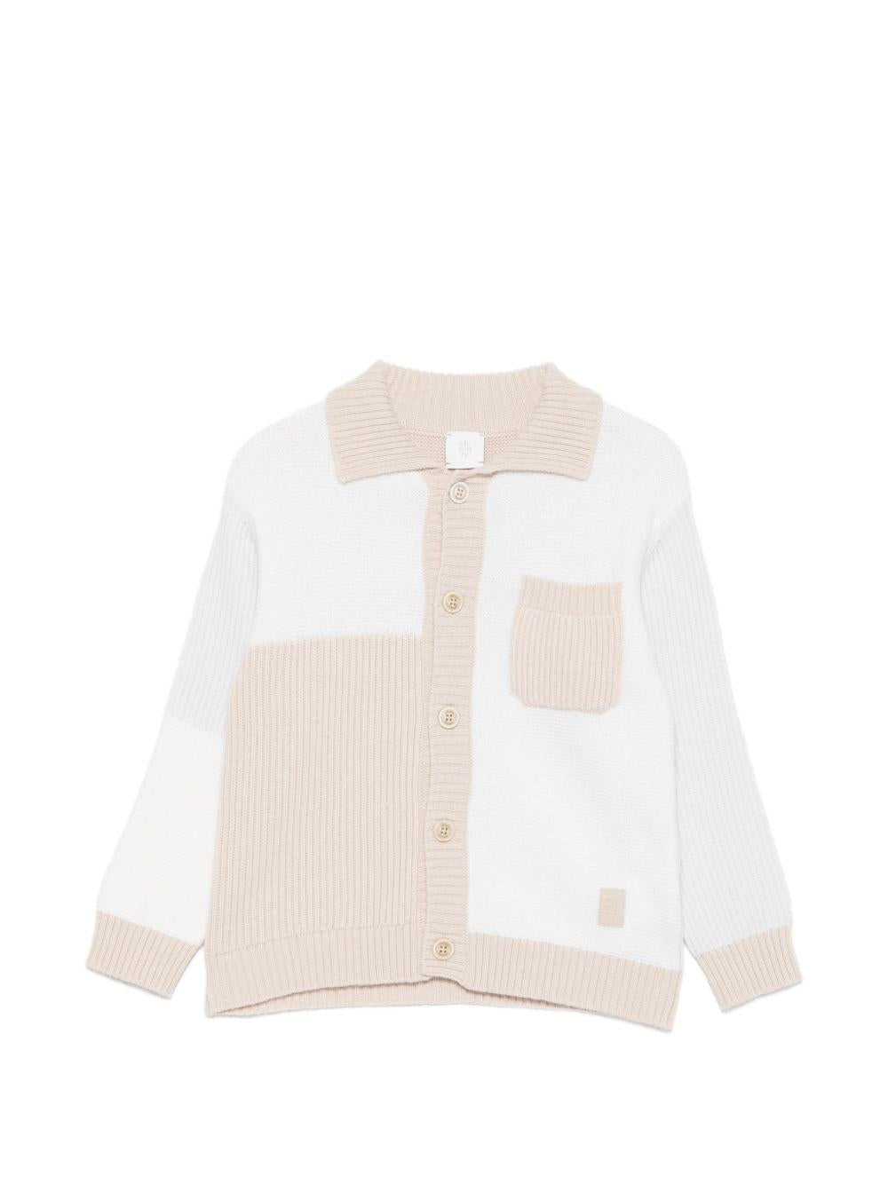 Maglione per bambino Eleventy Kids beige con design color-block EZ9H30 Z4144 101BG ELEVENTY KIDS
