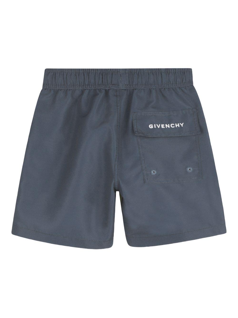 Costume da bagno per bambino Givenchy Kids grigio con coulisse H31080 061 GIVENCHY KIDS