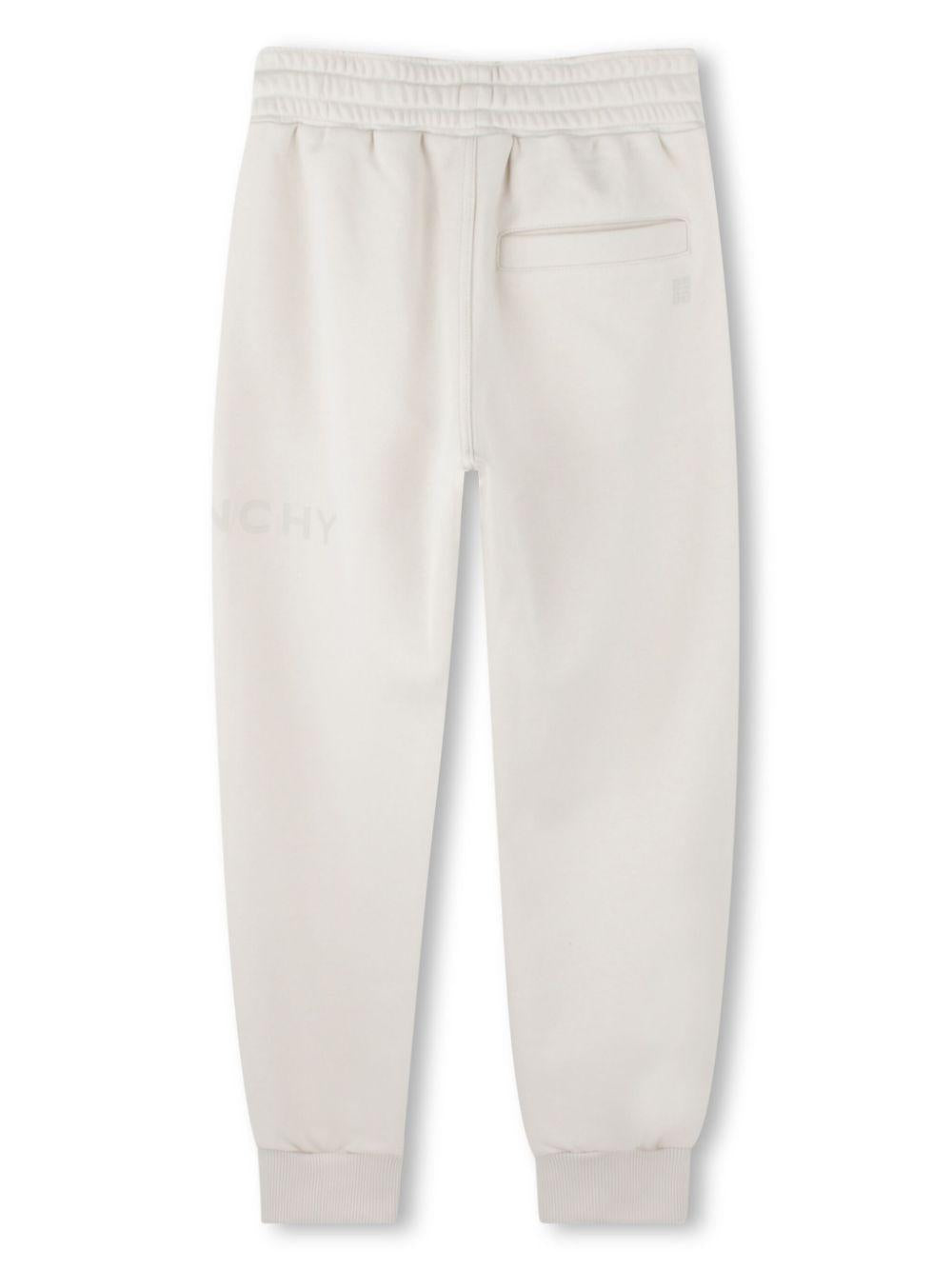 Pantaloni sportivi per bambina Givenchy Kids bianco con stampa con logo H30690 184 GIVENCHY KIDS