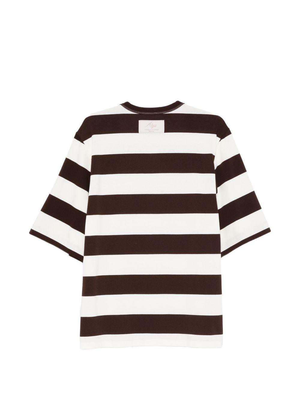 T-shirt per donna Alysi multicolor con design a righe 116412 P6050 CHOCO ALYSI