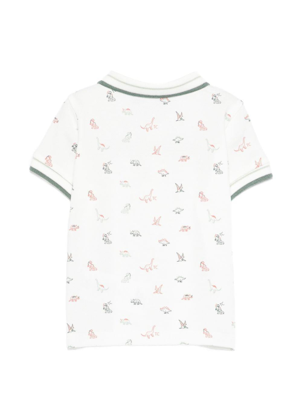 T-shirt per neonato Tartine Et Chocolat bianca con stampa grafica dinosauri all-over CC11051 13 TArtine & Chocolat KIDS