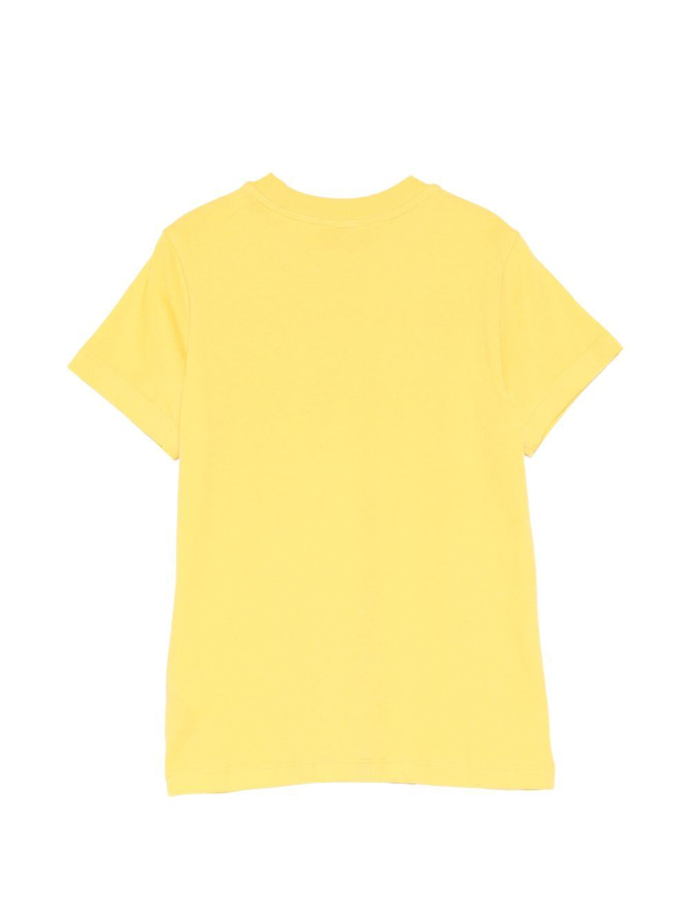 T-shirt da bambino Moschino Kids gialla con stampa logo HZM058LAA03 50577 MOSCHINO KIDS