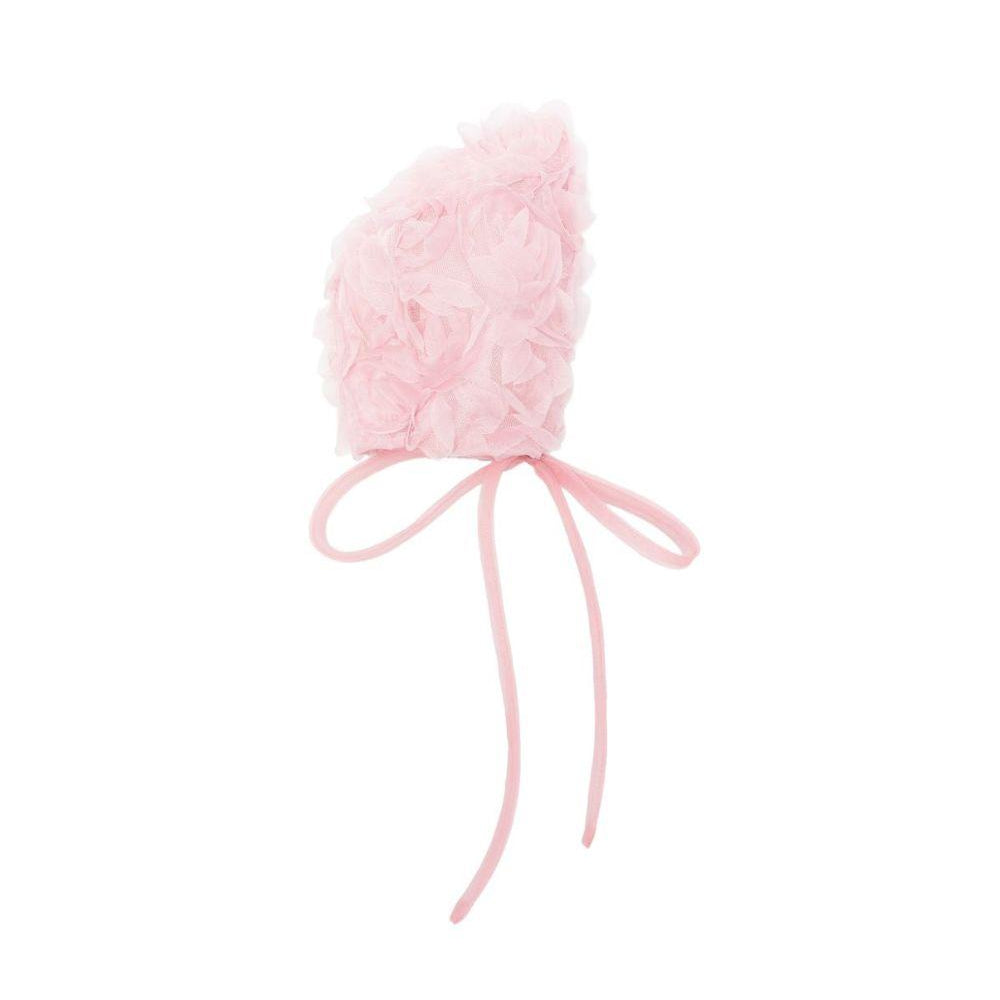 Cappello per neonata La Stupenderia rosa con dettagli floreali 2CBCP54 X05 LA STUPENDERIA KIDS