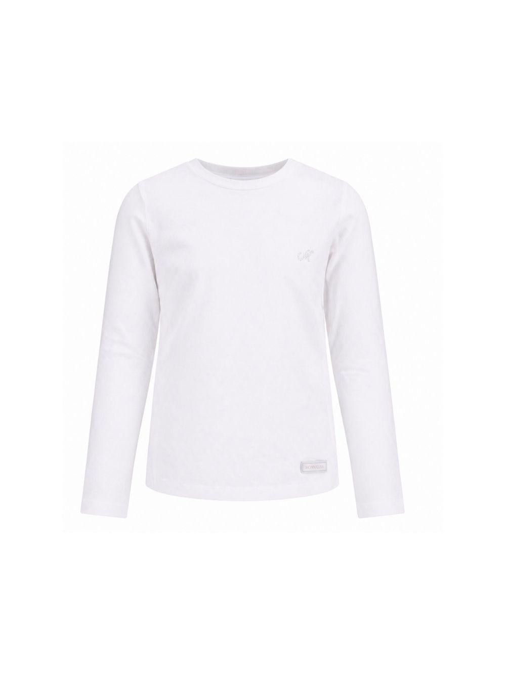 Top per bambina Monnalisa bianca a girocollo 17G605 7980 0001 MONNALISA KIDS