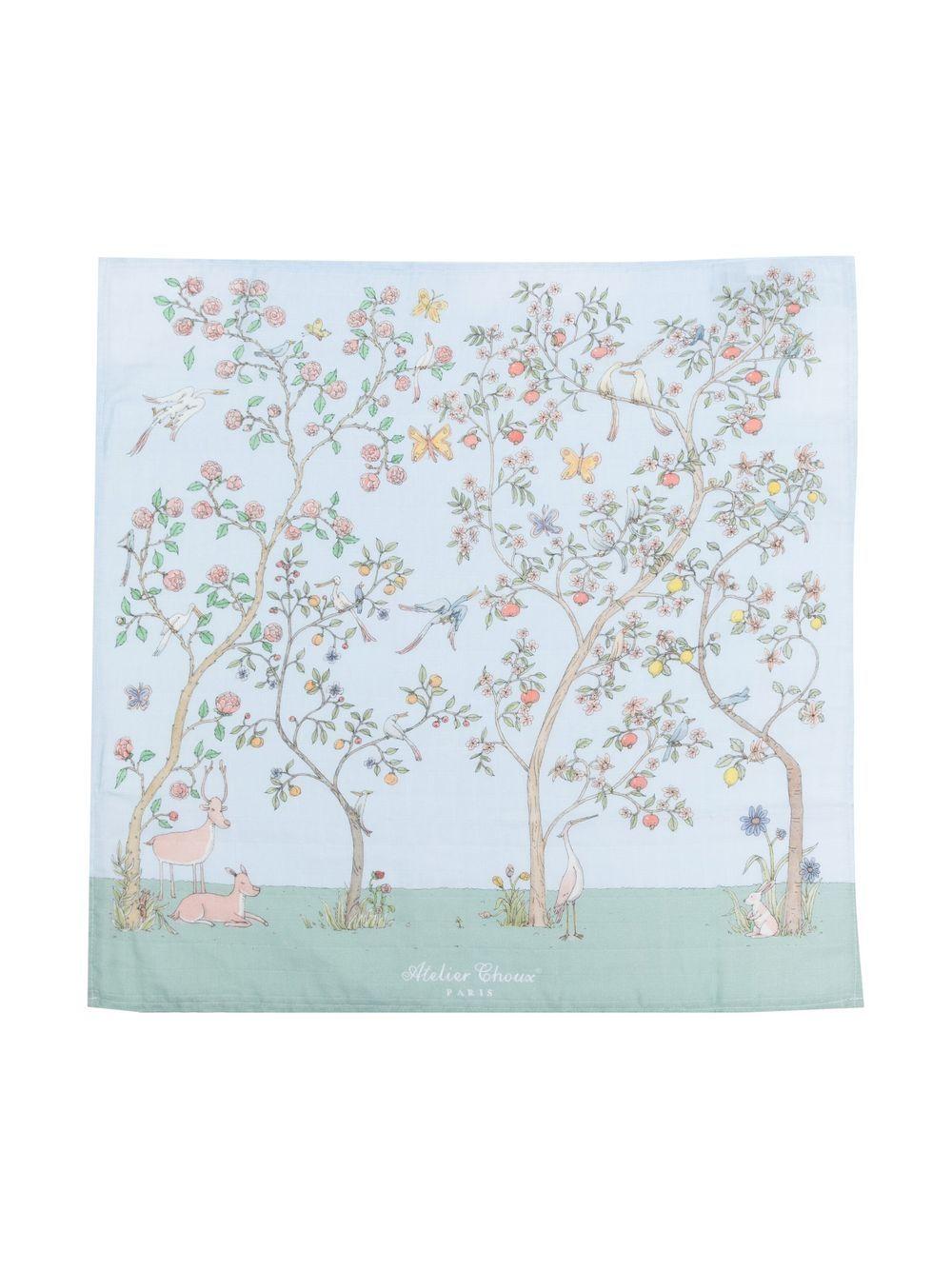 Coperta per neonati Atelier Choux azzurra con stampa all-over CA-CQ-IBB L-U ATELIER CHOUX PARIS KIDS