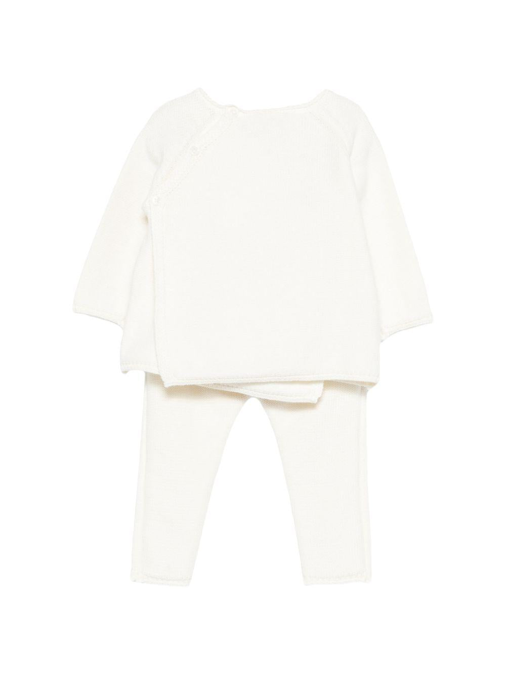 Set t-shirt e pantaloni per neonata Bonpoint bianco con stampa floreale S06NSEK00006 920 BONPOINT KIDS