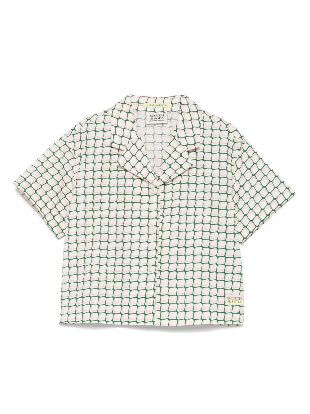 Camicia per bambina Scotch & Soda Kids beige con stampa 179333 270 SCOTCH&SODA