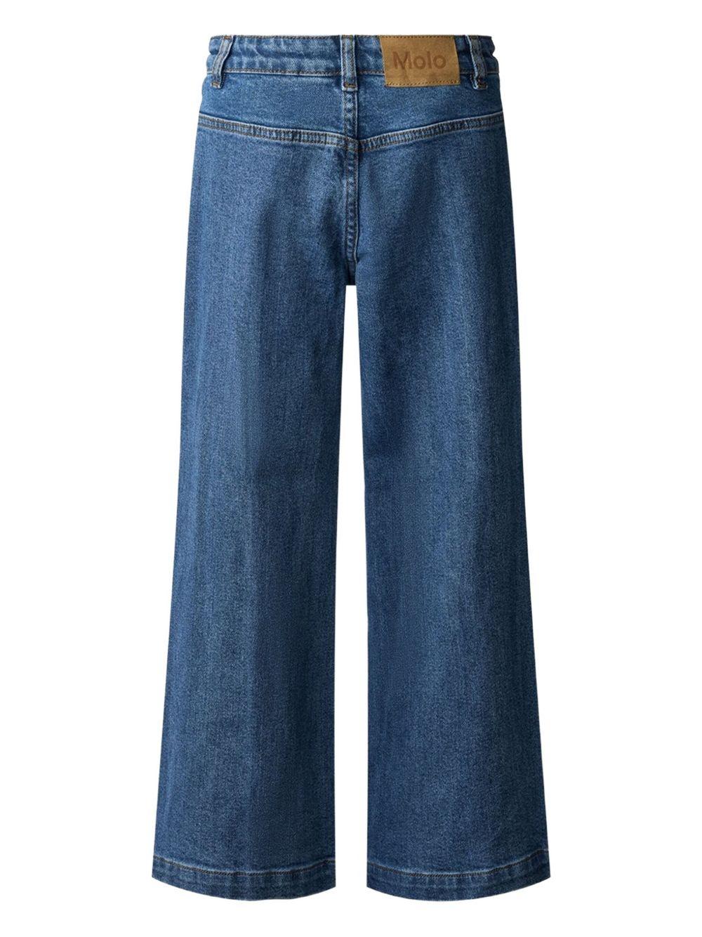 Jeans per bambina Molo Adina in denim con tasche frontali applicate 2W25I114 5377 MOLO