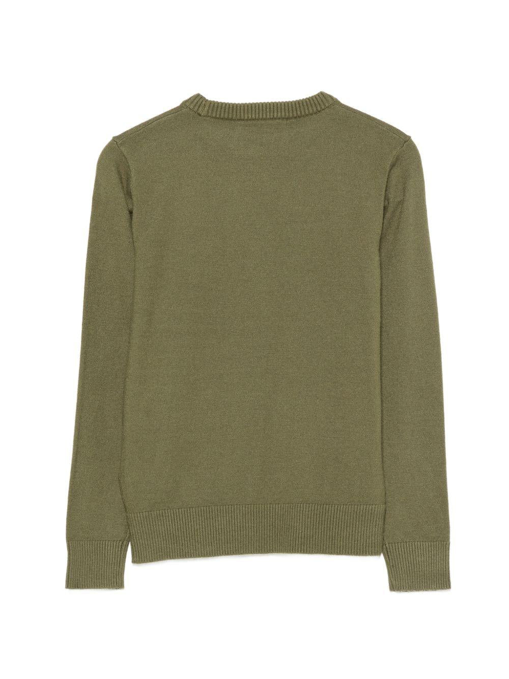 Maglione per bambino Trussardi Kids verde con ricamo logo TBA26021MA CYPRESS TRUSSARDI KIDS