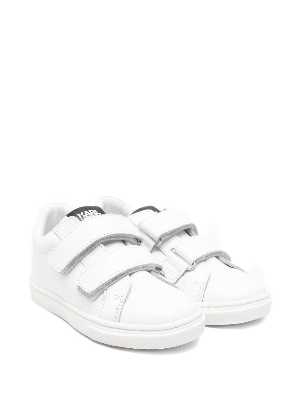 Sneakers per bambini Karl Lagerfeld Kids bianche con dettaglio traforato Z31186 10P KARL LAGERFELD KIDS