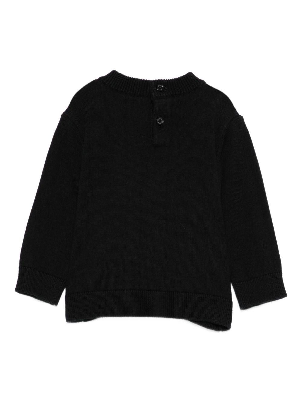 Maglione per neonato Balmain Kids nero con ricamo con logo BX9500 Z2312 930AV BALMAIN KIDS