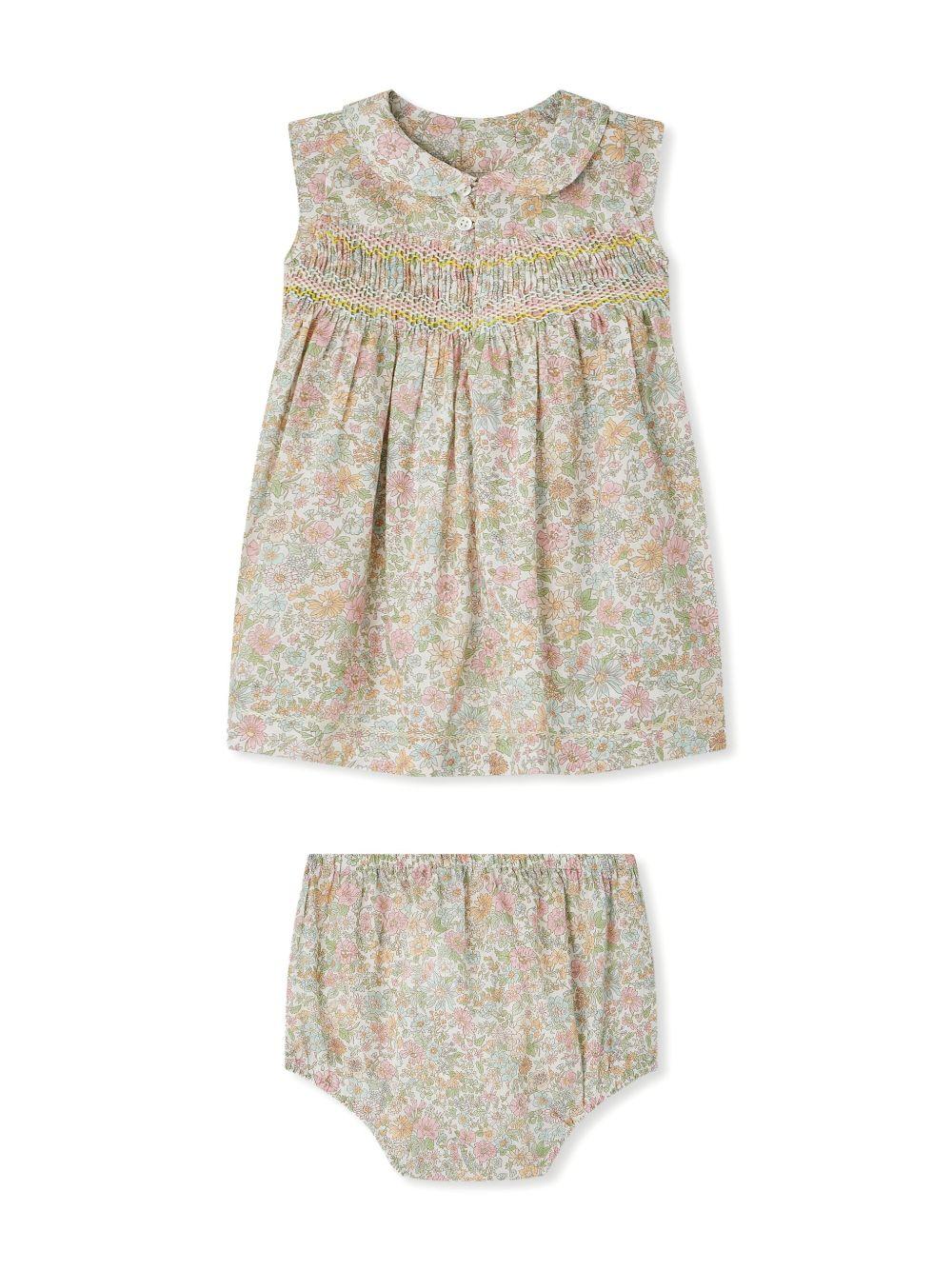 Set abito Eleanore per neonata Bonpoint verde con set di due S05XDRW00004 523B BONPOINT
