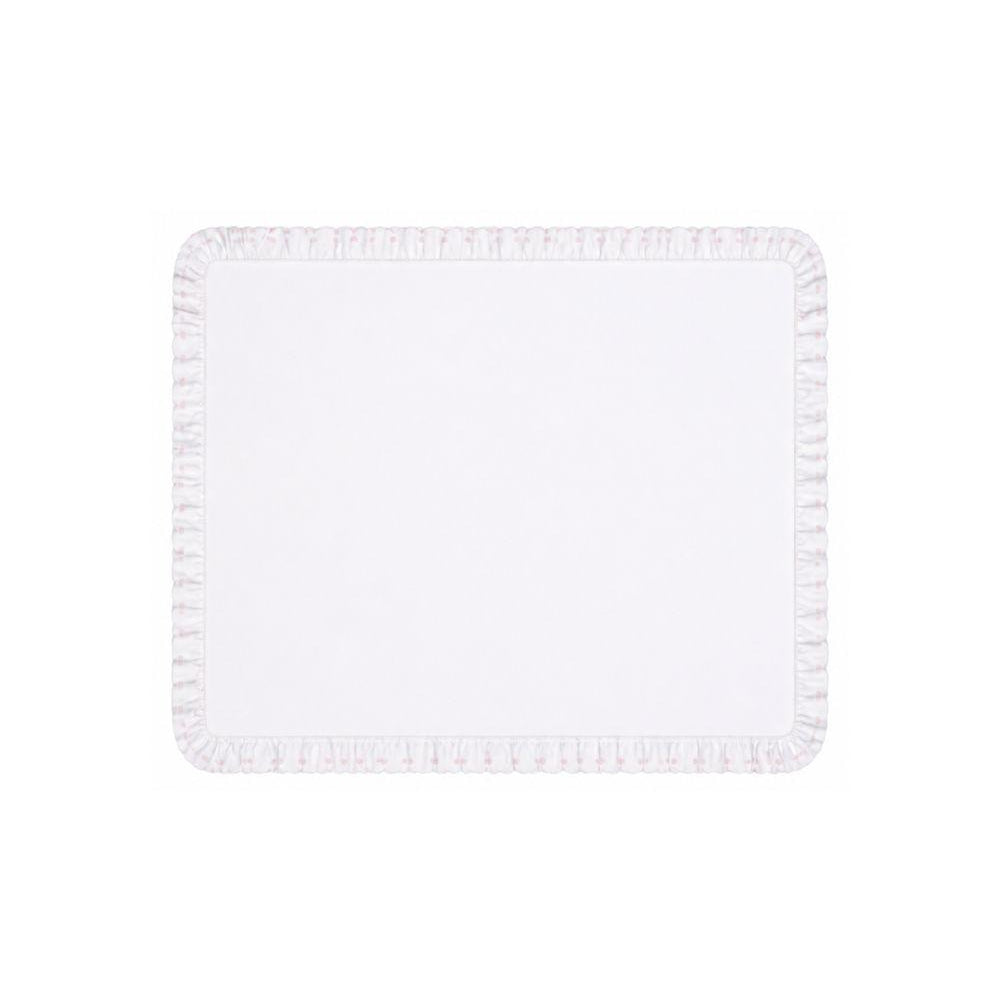 Coperta per neonata La Stupenderia bianca con bordo smerlato 2TBCO50 P01PIN LA STUPENDERIA KIDS