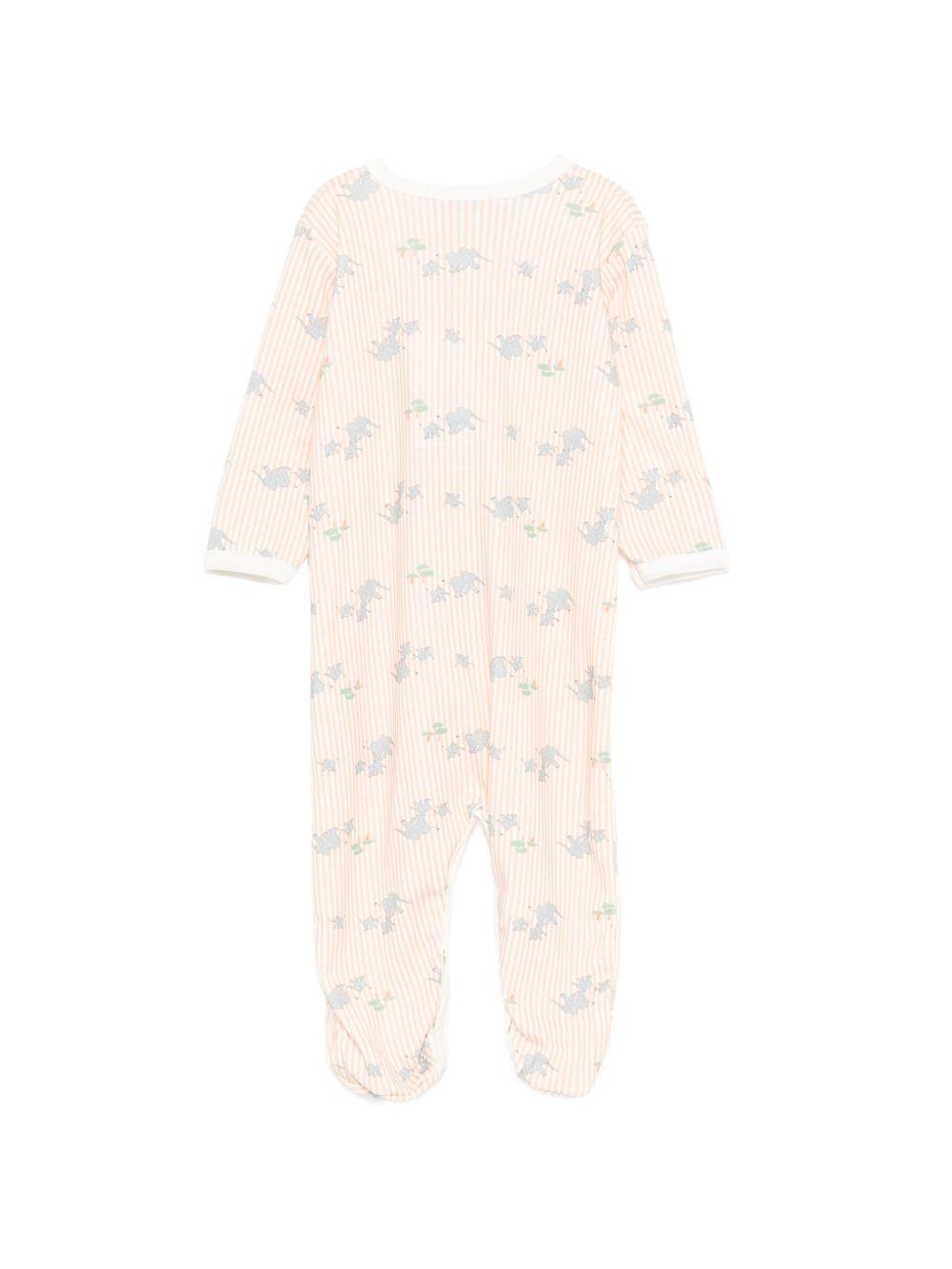 Tutina per neonato Petit Bateau arancione con stampa animali all-over A0FXH 01 PETIT BATEAU KIDS