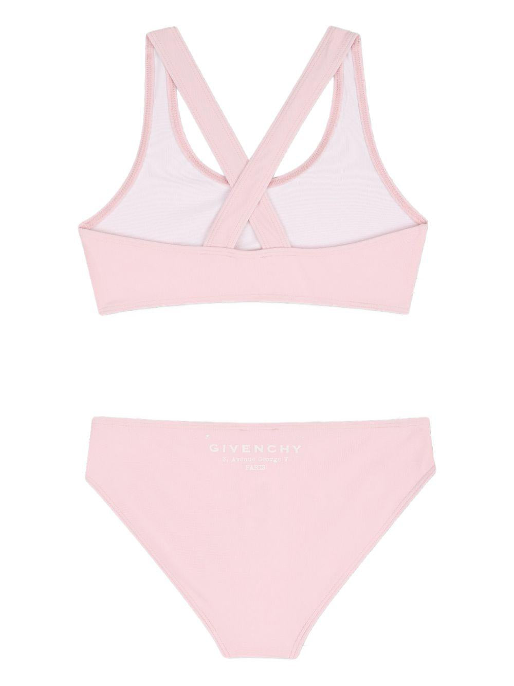 Bikini per bambina Givenchy Kids rosa con stampa logo H31218 44Z GIVENCHY KIDS