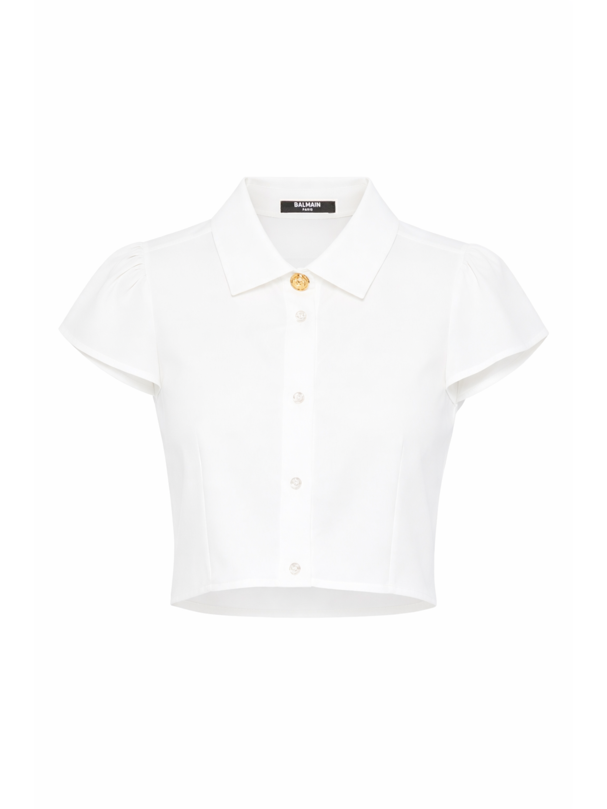 Camicia per bambina Balmain Kids bianca con colletto classico BY5A61 K0282 101 BALMAIN KIDS