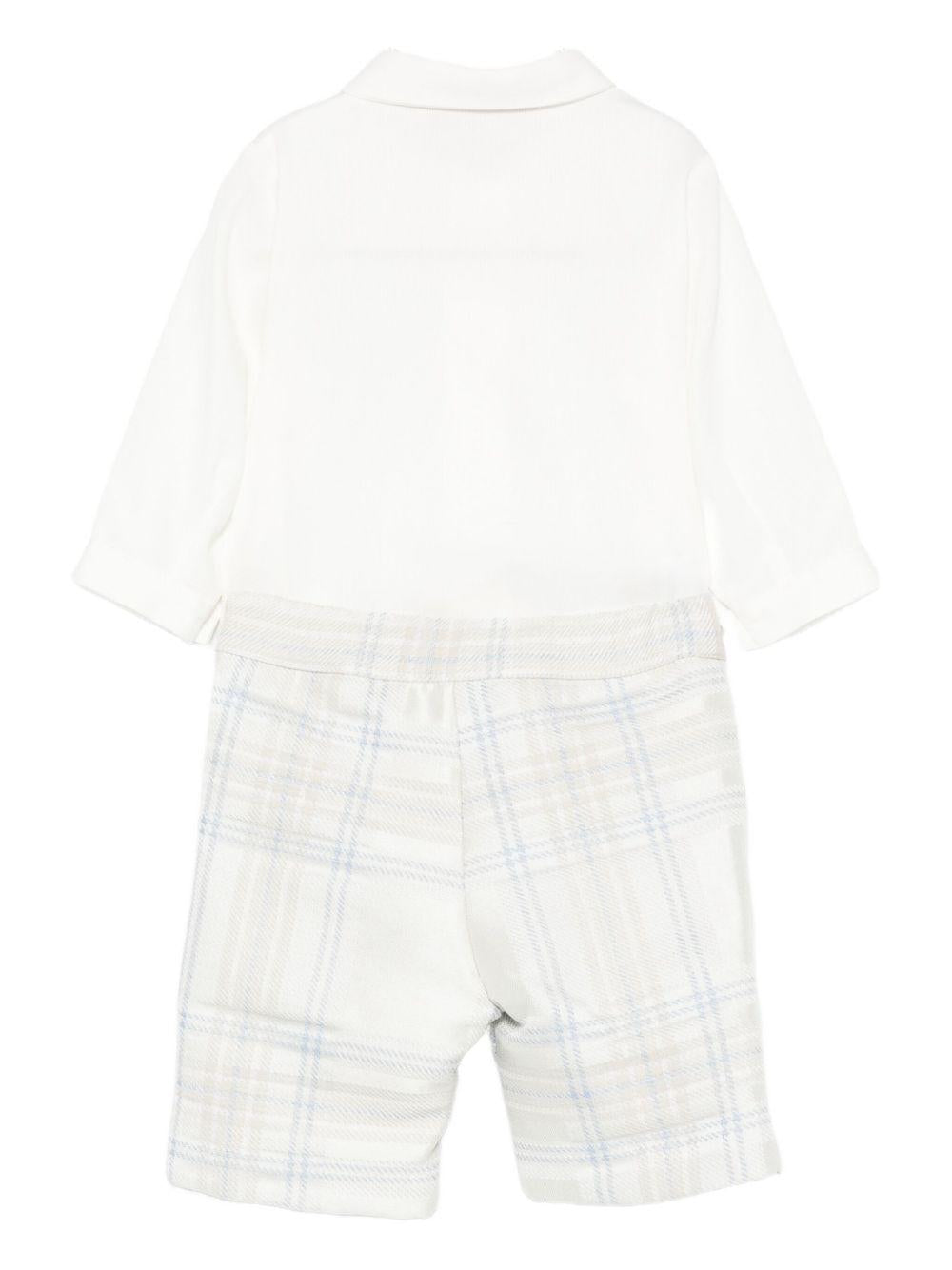 Completo camicia e pantaloncini per neonato La Stupenderia azzurro con motivo a quadri 1CCCT23 Z09 LA STUPENDERIA