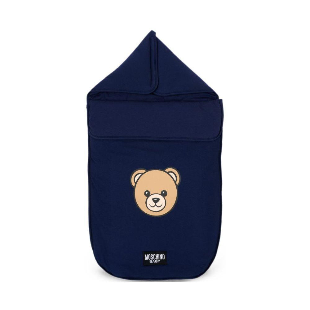 Sacco nanna per neonati Moschino Kids blu con motivo Teddy Bear MUE00WLCA40 40016 MOSCHINO KIDS