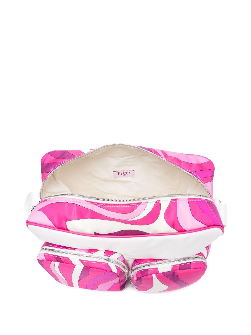Borsa fasciatoio per neonata Pucci Junior fucsia con stampa grafica PY0088 N0409 570BC EMILIO PUCCI KIDS