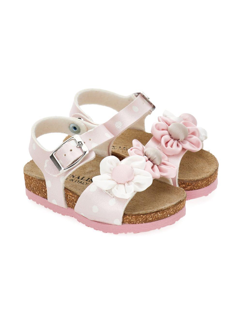 Sandali per bambina Monnalisa rosa con dettaglio a fiore 83G004 7709 9990 MONNALISA KIDS