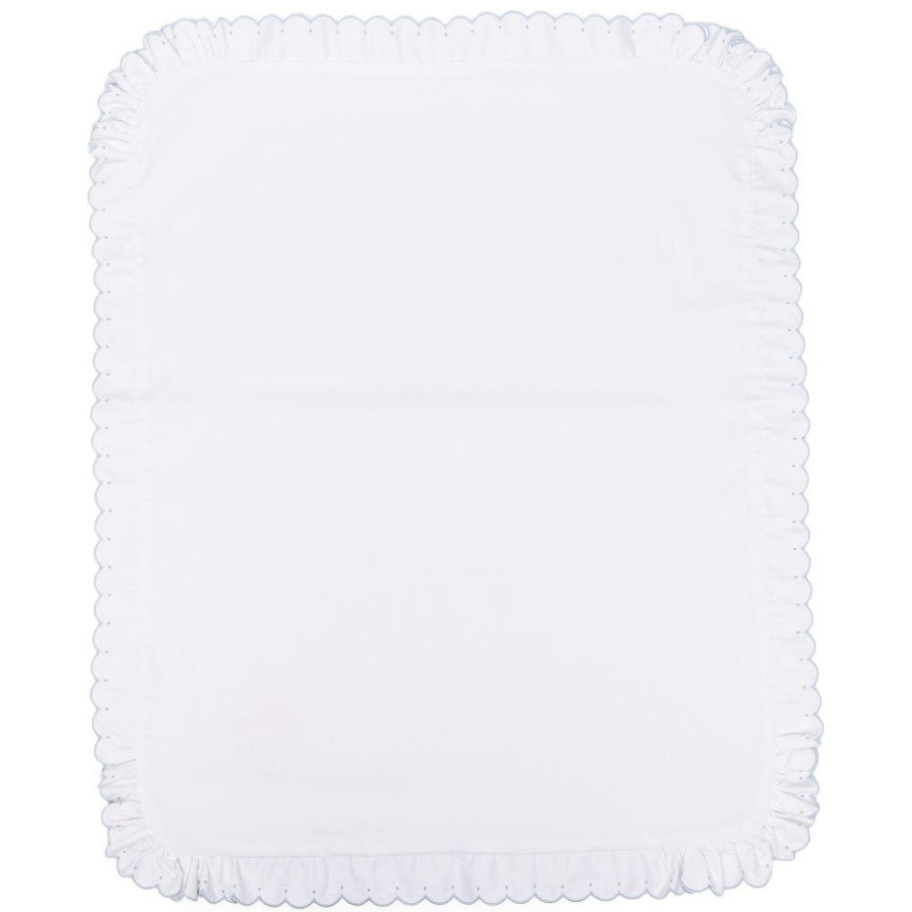 Coperta per neonato La Stupenderia bianca con bordo smerlato 2TBCO50 P01AZZ LA STUPENDERIA KIDS