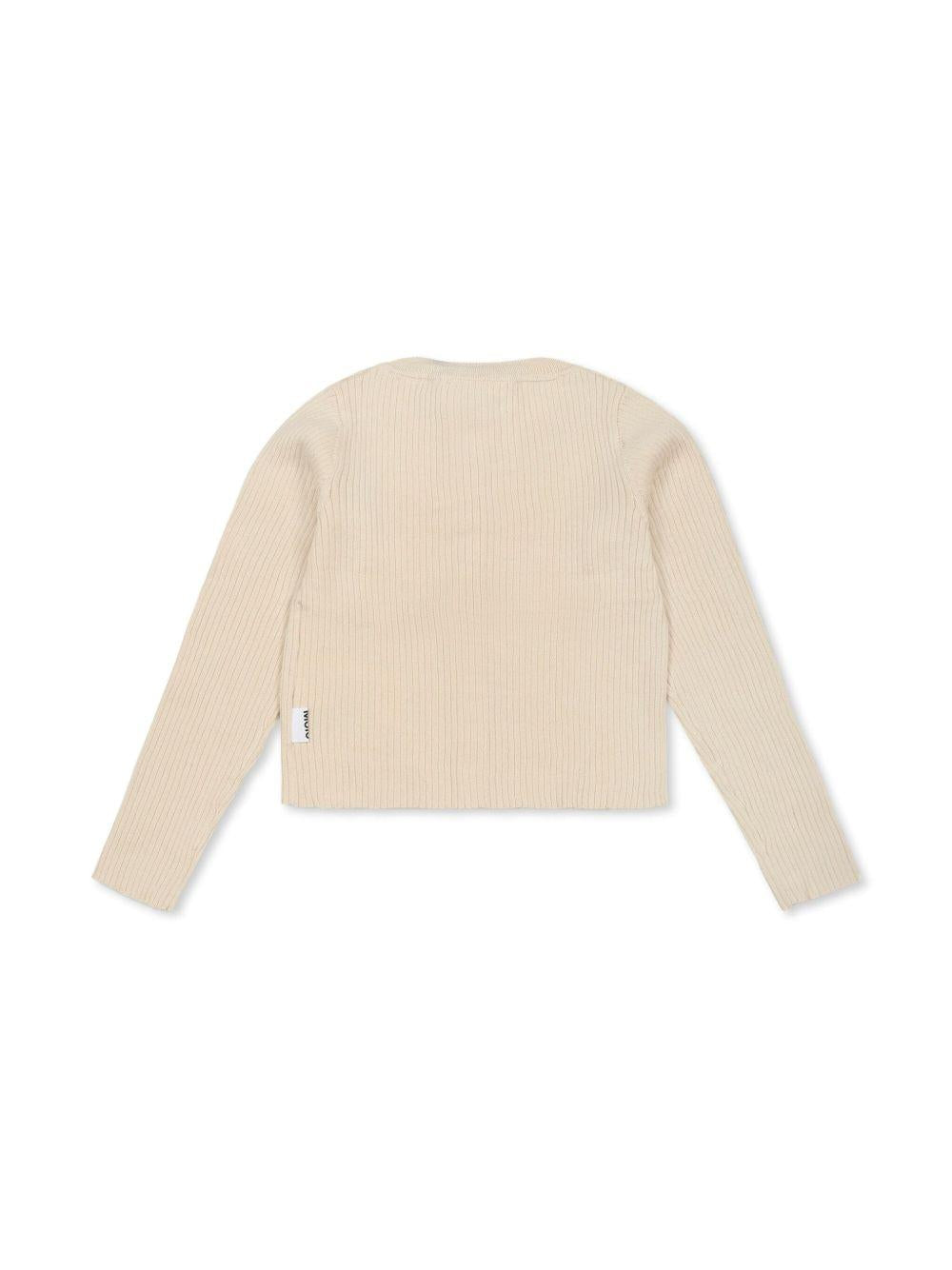 Cardigan Giselle per bambina Molo beige con bottoni in madreperla 2S25K302 5410 MOLO