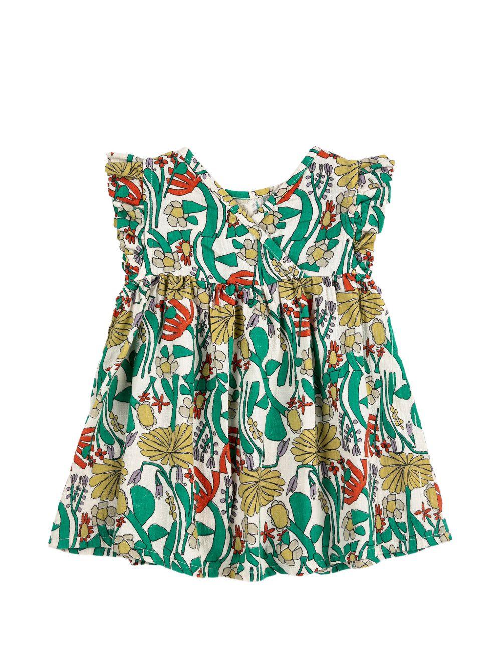 Abito per neonata Bobo Choses multicolor con design a fiori B126AB089 991 BOBO CHOSES KIDS