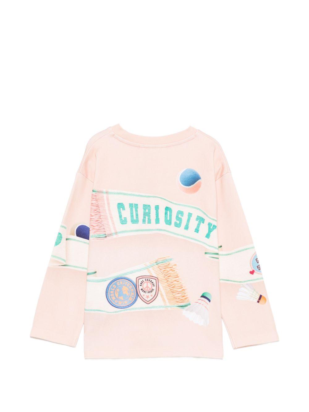 T-shirt bambina Molo Kids rosa con stampa grafica animale 2W26J214 5801 MOLO KIDS