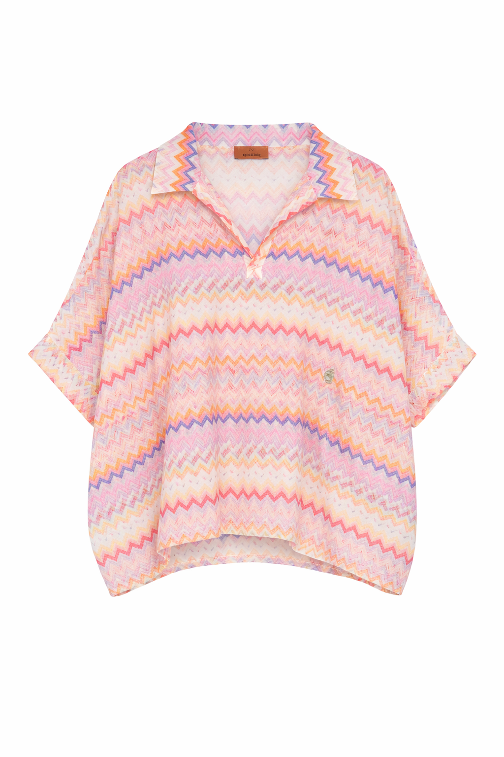 Blusa per bambina Missoni Kids multicolore con motivo a chevron MY5B00 K0286 999 MISSONI KIDS