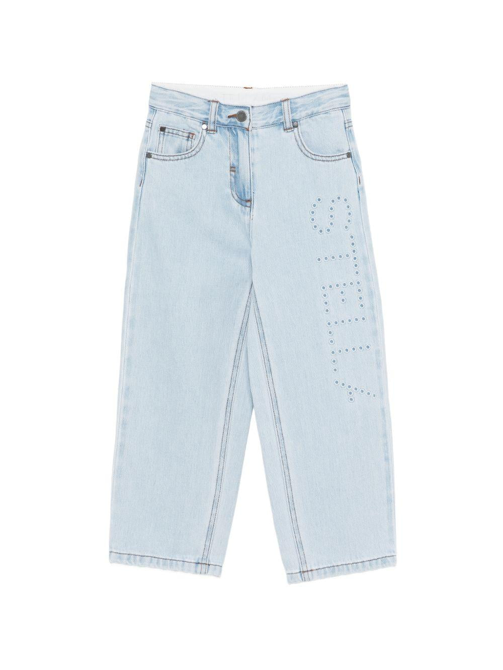 Jeans per bambina Stella McCartney Kids in denim con ricamo TY6C70 Z0746 600 STELLA McCARTNEY KIDS