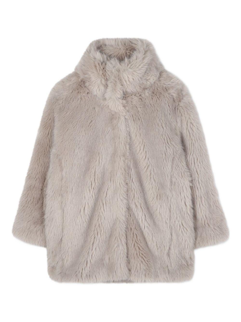 Cappotto per bambina Chloé Kids grigio con collo alto C20672 051 CHLOE' KIDS