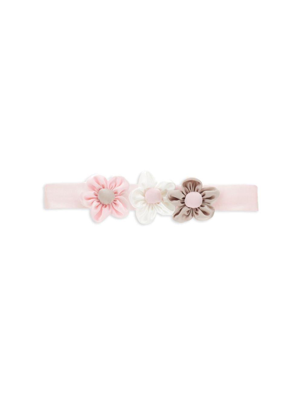 Fascia per neonata Monnalisa rosa con dettaglio fiori 39G002 7088 0090 MONNALISA KIDS