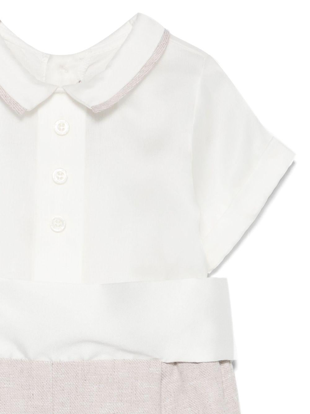Tutina per neonato La Stupenderia beige con inserti CBPG51 D11 LA STUPENDERIA