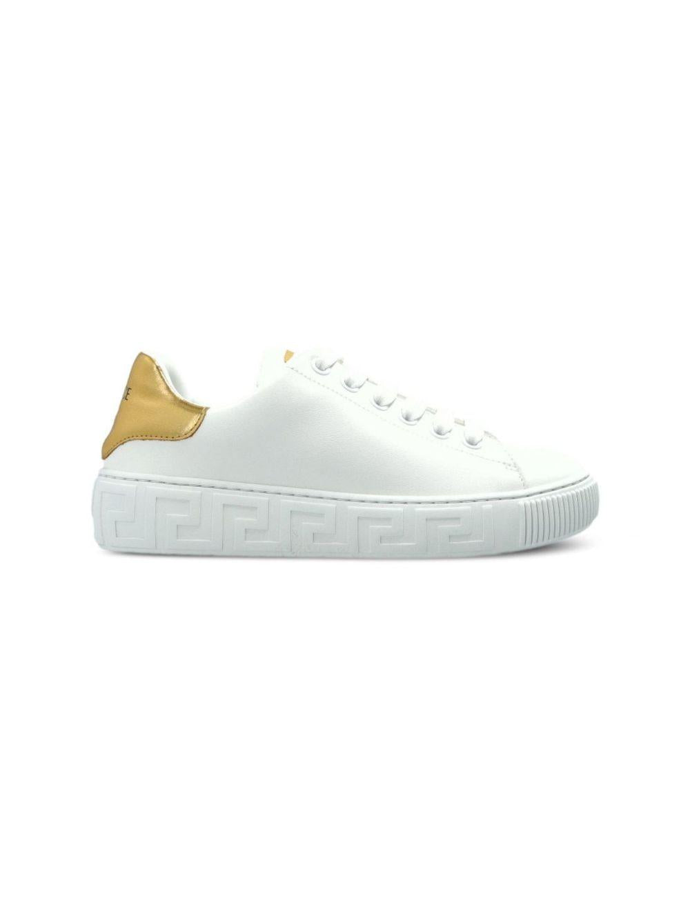 Sneakers per bambini Versace Kids bianche con dettaglio color oro 10180271A17082 2W110 VERSACE KIDS