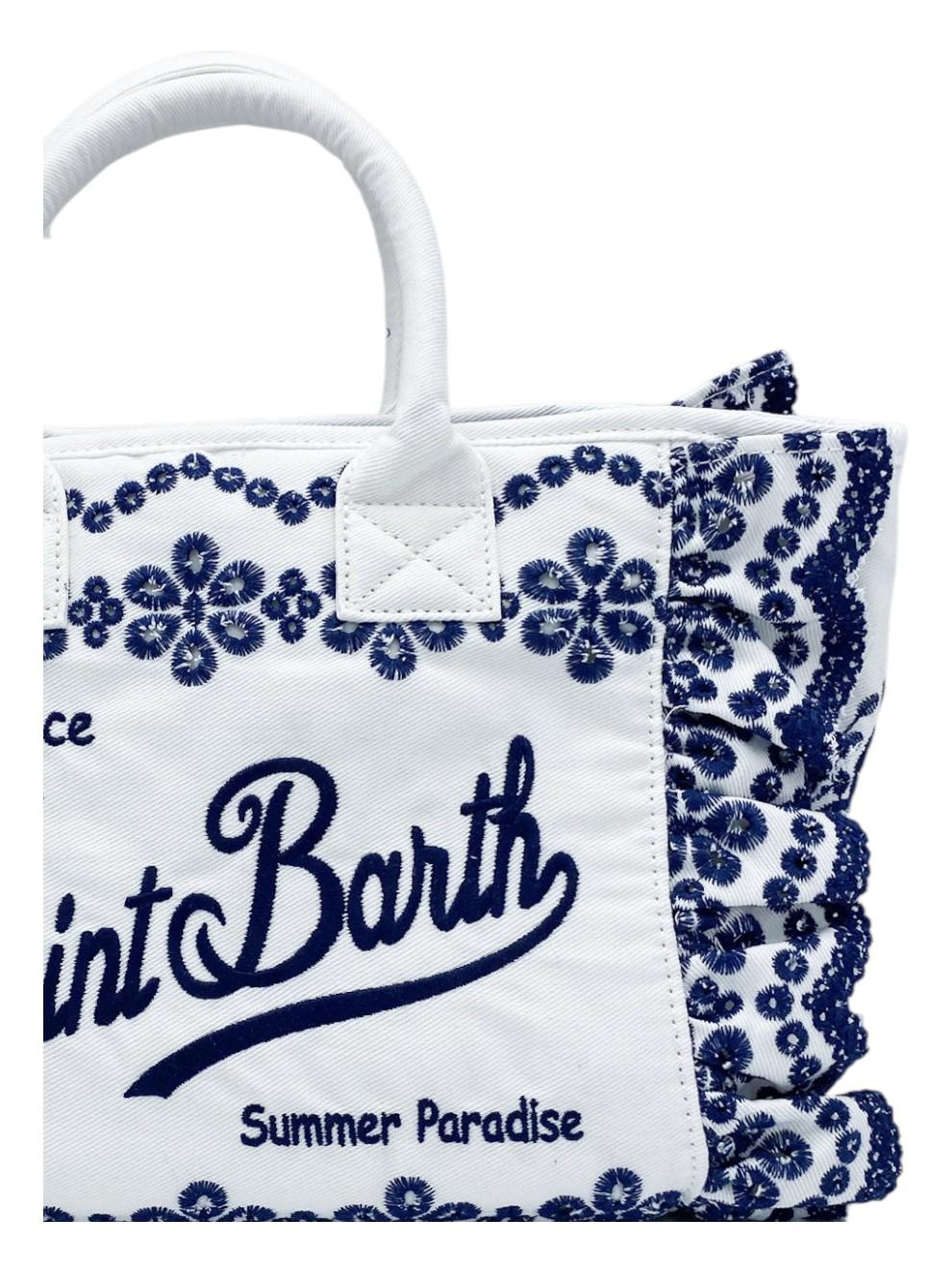 Borsa Colette MC2 Saint Barth bianca con dettagli ricamati COL0027 02534L MC2 ST. BARTH KIDS