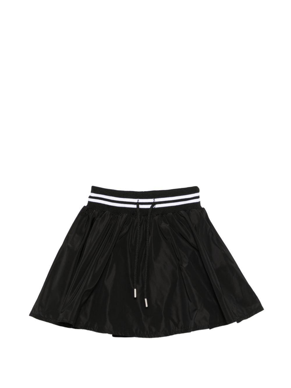 Minigonna per bambina John Richmond Junior nera con vita elasticizzata RGP26105GO BLACK JOHN RICHMOND JUNIOR