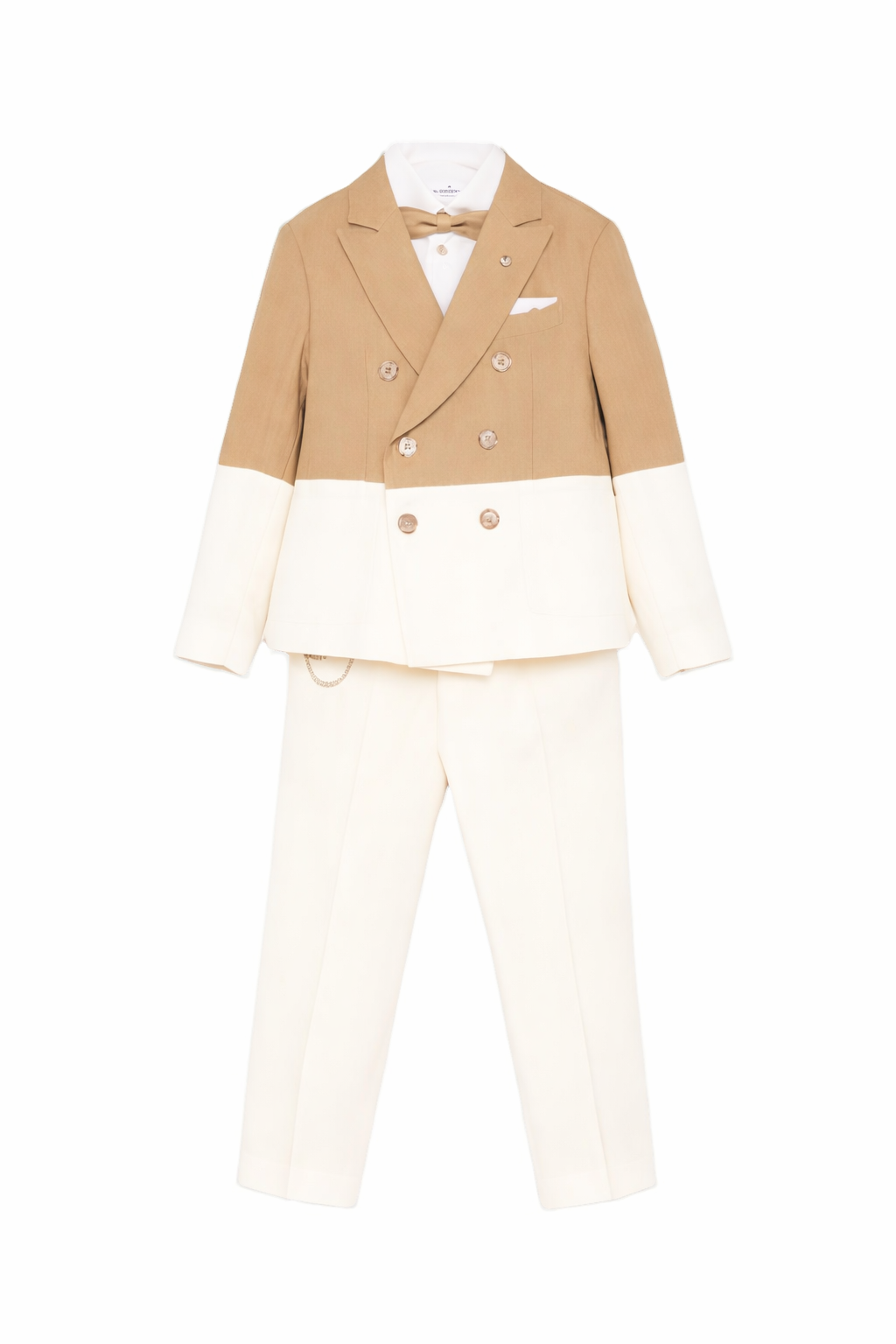 Completo per bambino Colorichiari beige con design color-block MJ508372 4951 26 COLORICHIARI